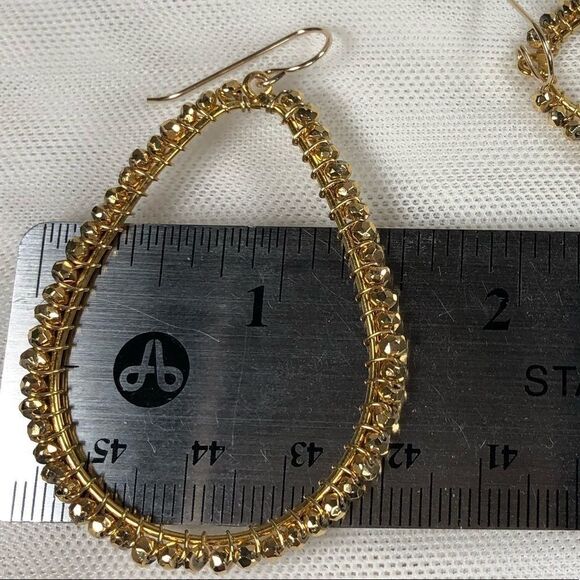 #41 - 14k Gold Filled Wire Wrapped Large Hoop Earrings - Picture 6 of 8